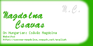 magdolna csavas business card